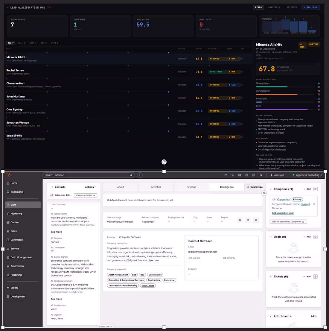 Cover image for AI Lead Qualification & CRM