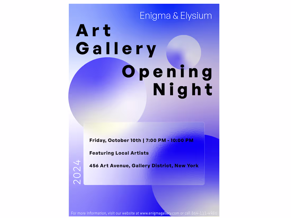 Cover image for Art Gallery Opening Poster