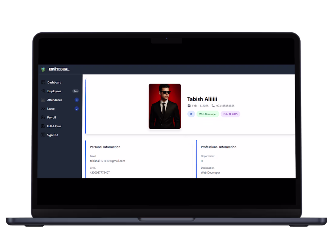 Cover image for The HRM system was developed