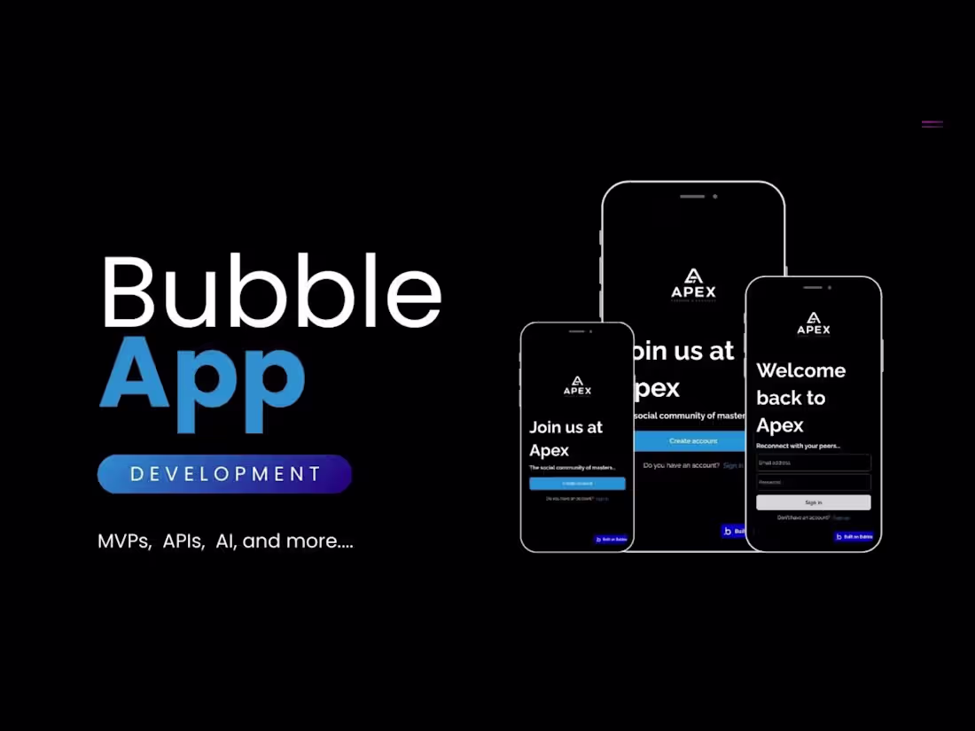 Cover image for Bubble Web Application Development