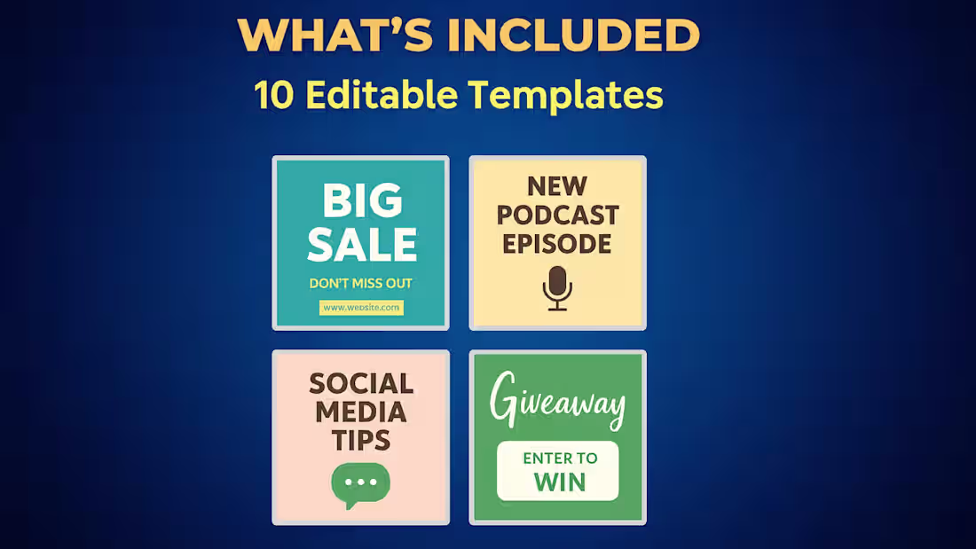 Cover image for Social Media Graphics Pack: What’s Included