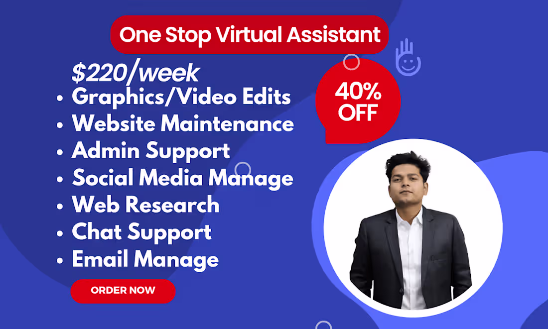 Cover image for I will be your virtual assistant