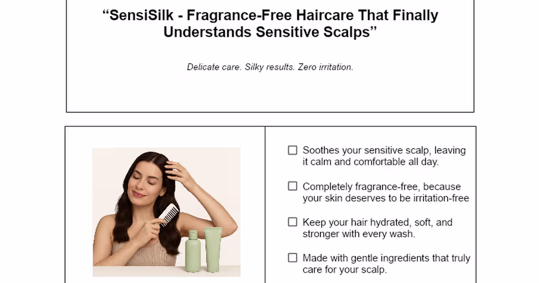Cover image for SensiSilk Fragrance-Free Haircare Launch