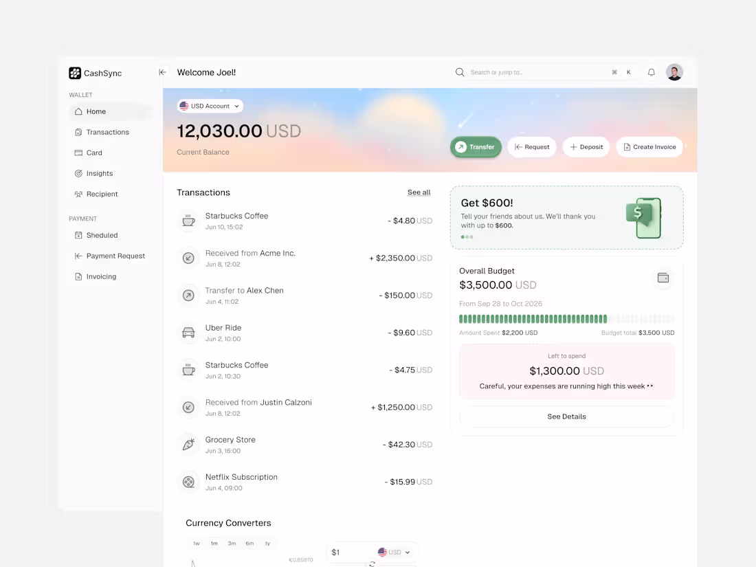 Cover image for Just dropped a new finance Dashboard. Clean, fast, and Gen Z...
