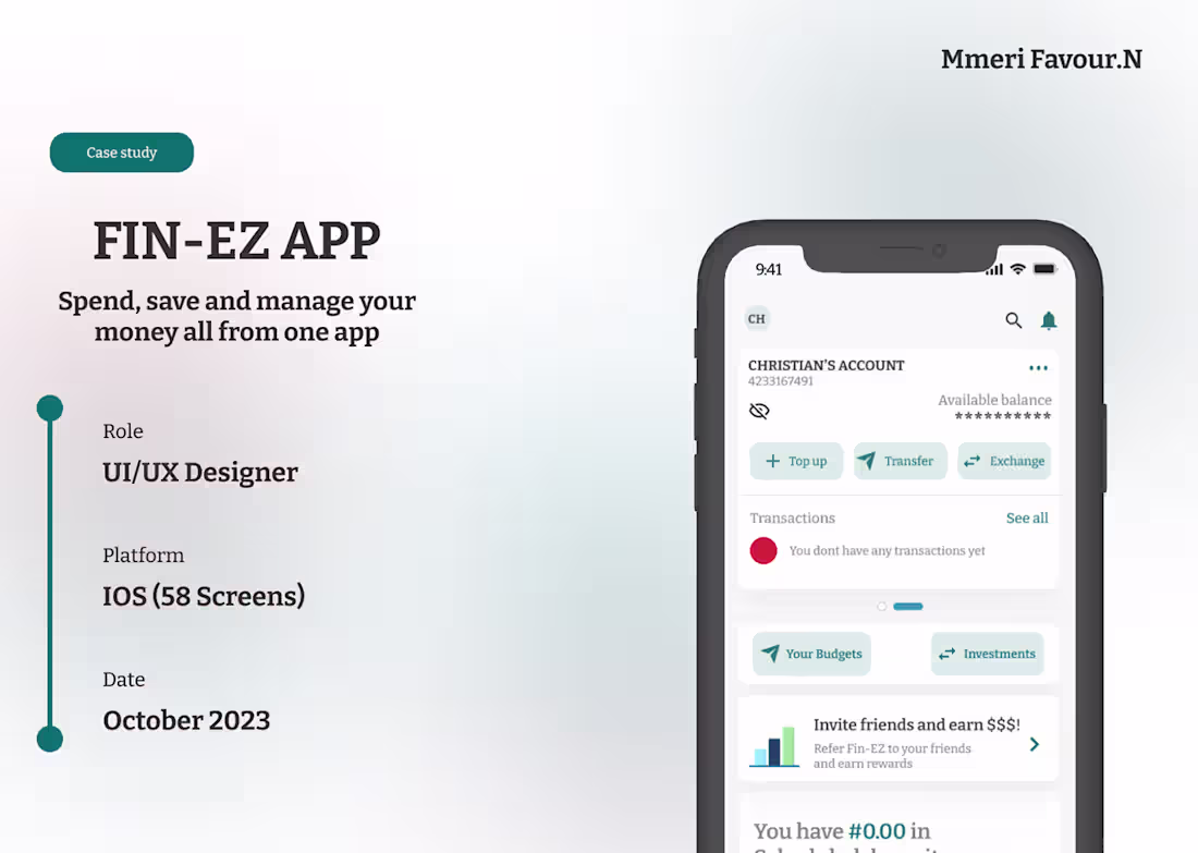 Cover image for Fintech App Case Study