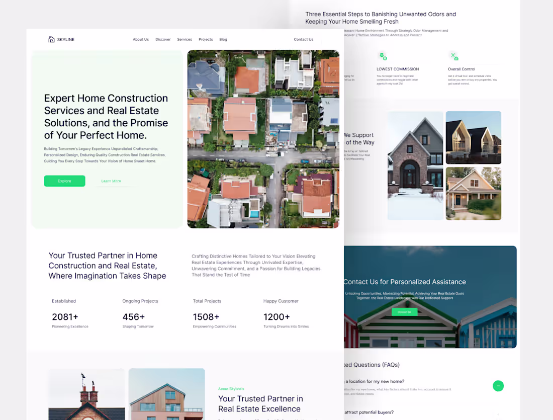 Cover image for Home Construction Real Estate Website