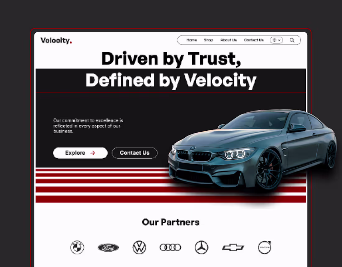 Cover image for Velocity - Car Dealership Website