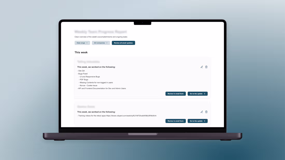 Cover image for Reporting App for a design & tech agency