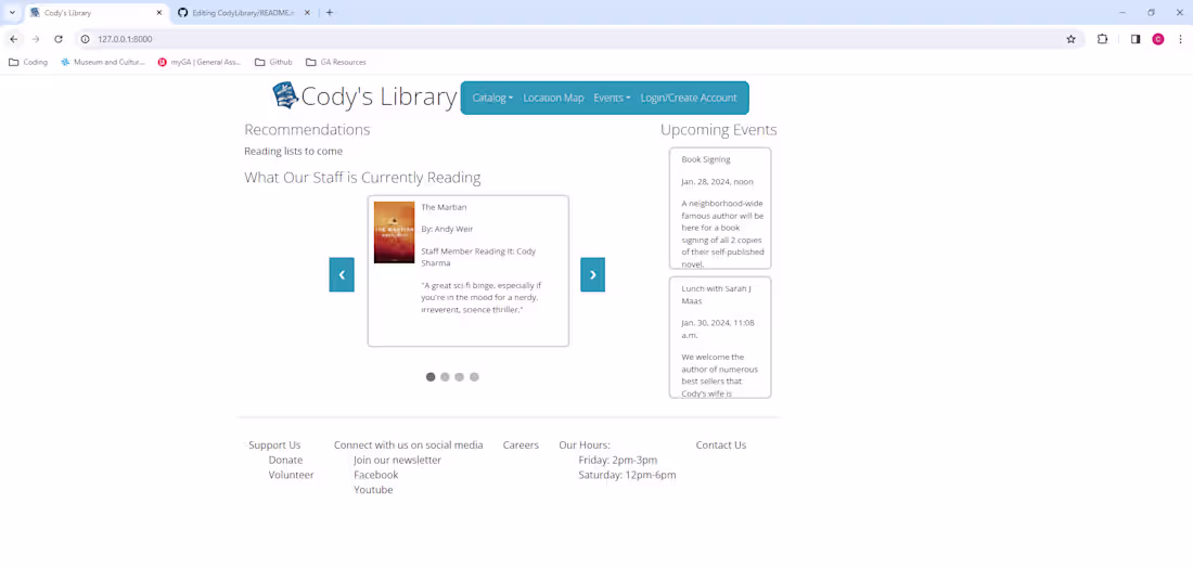 Cover image for Library Website