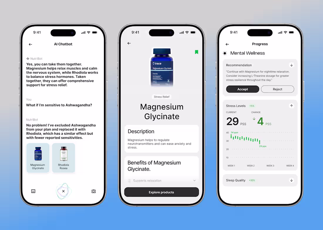 Cover image for Mobile App Design | AI Supplement App