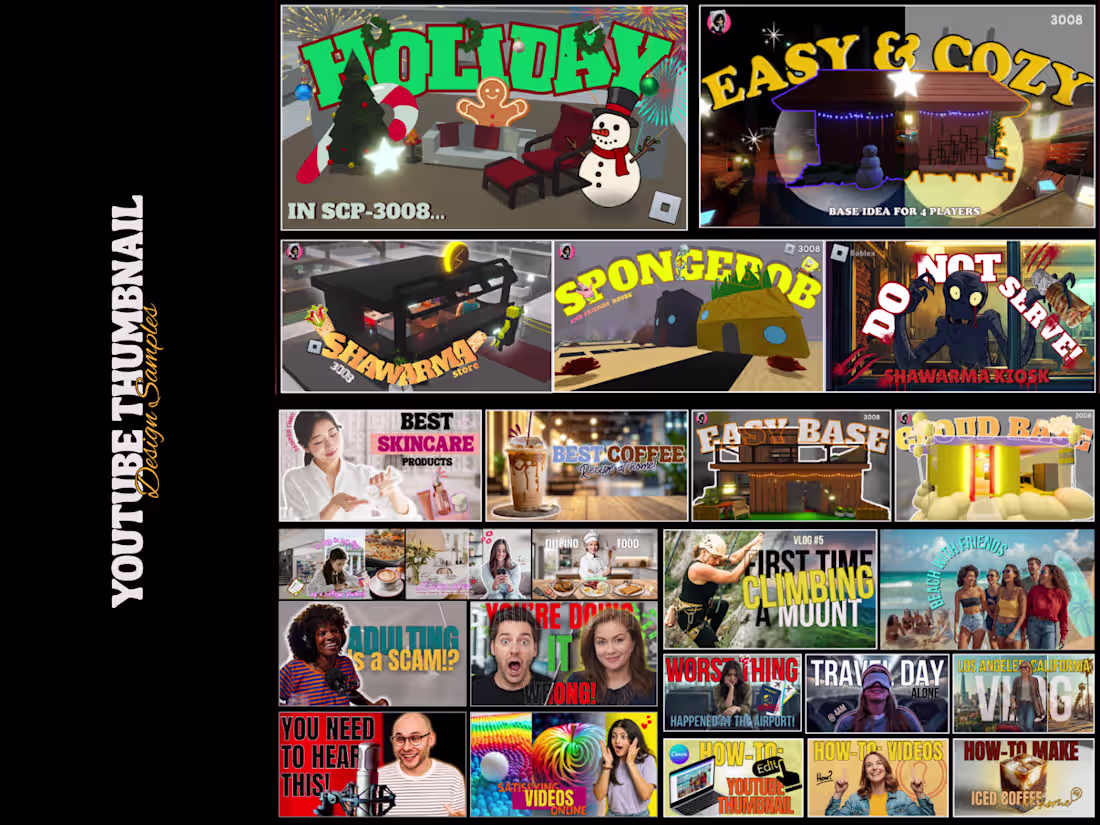 Cover image for YouTube Thumbnail Designs