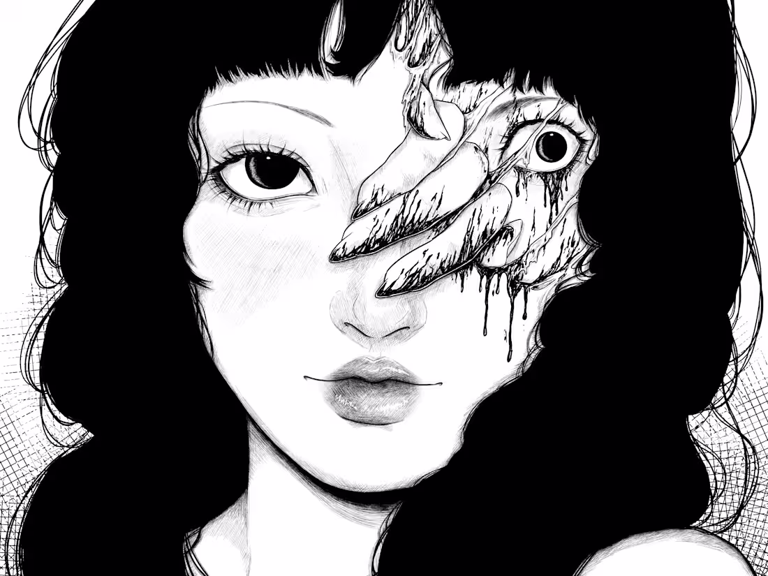 Cover image for Normal portrait or horror themed portrait in black and white
