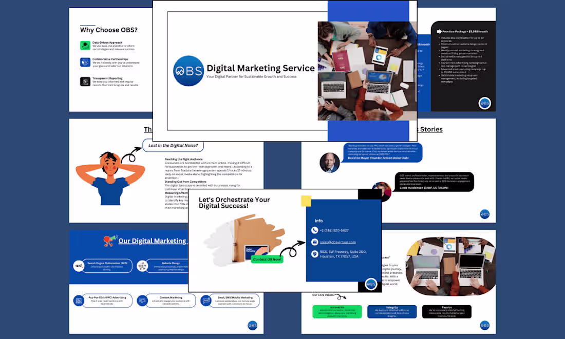 Cover image for OBS Digital Marketing Sales Pitch Deck