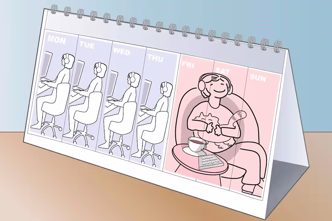 Cover image for The benefits of a four-day workweek/AP https://apnews.com/ar...