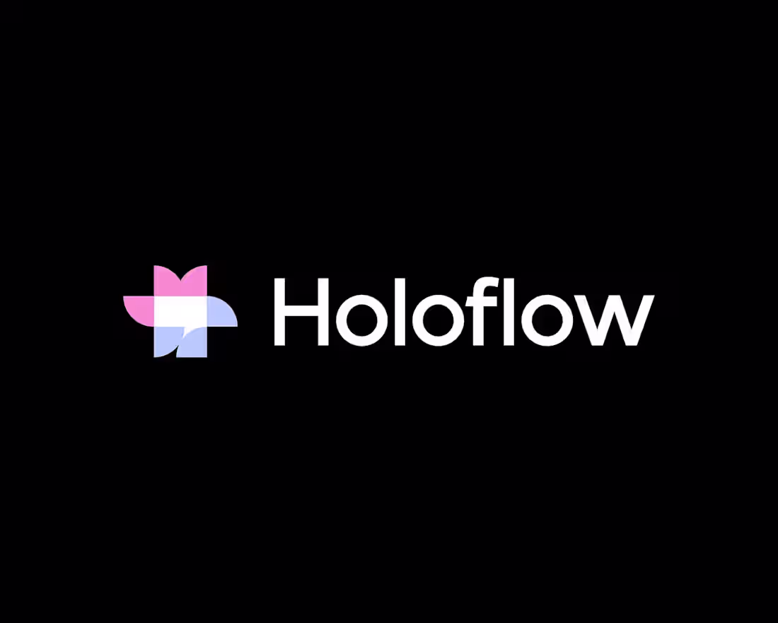 Cover image for Holoflow Logo - Futuristic Holographic Brand Mark