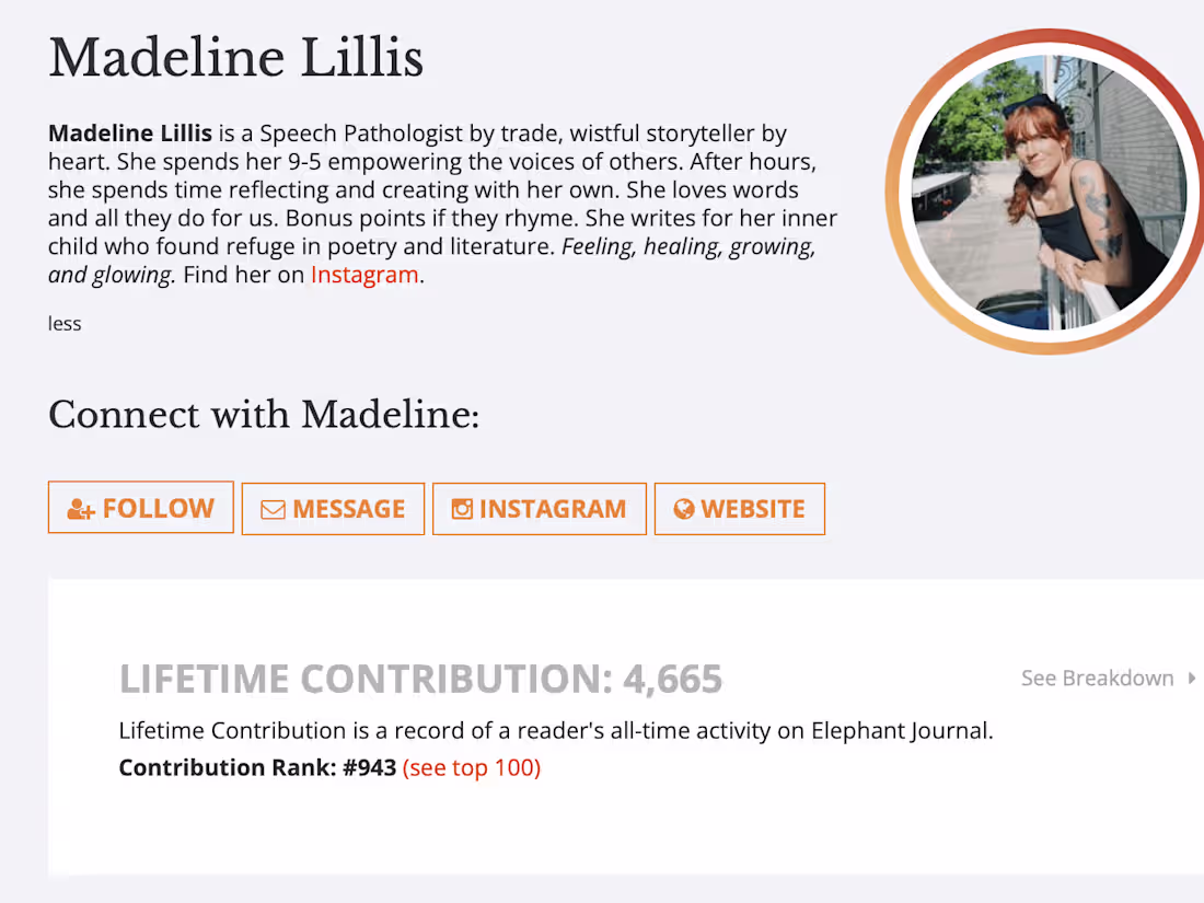 Cover image for Madeline Lillis | elephant journal