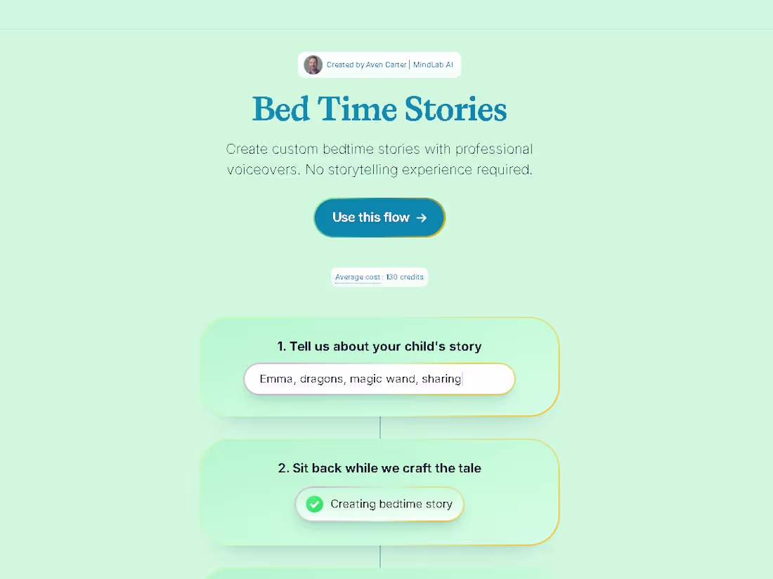 Cover image for AI Personalized Bed Time Stories 