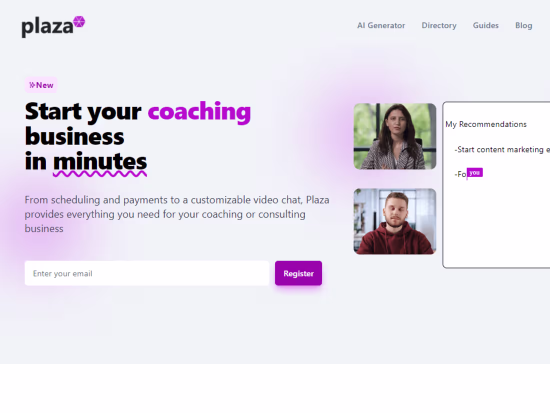 Cover image for Plaza All-in-One Coaching Platform