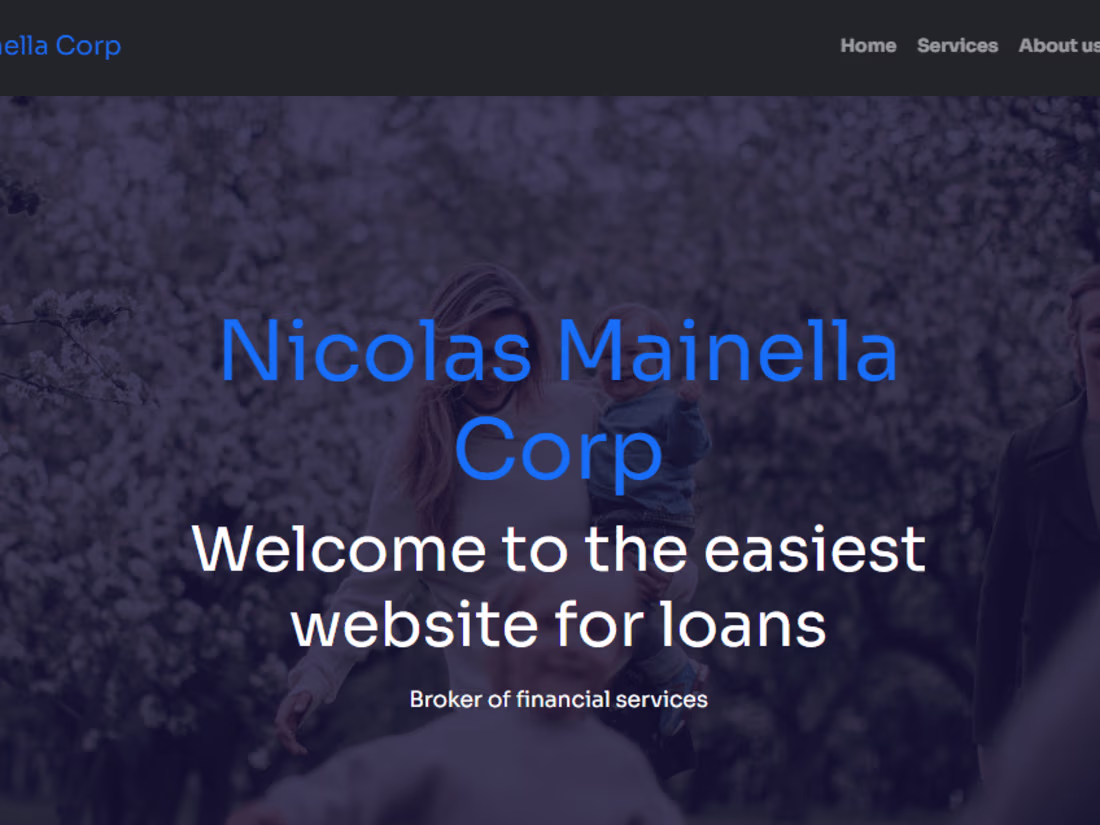 Cover image for Loans company website