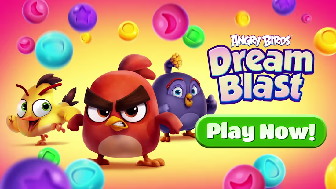 Cover image for Angry Birds Dream Blast - Frozen // Web Ads