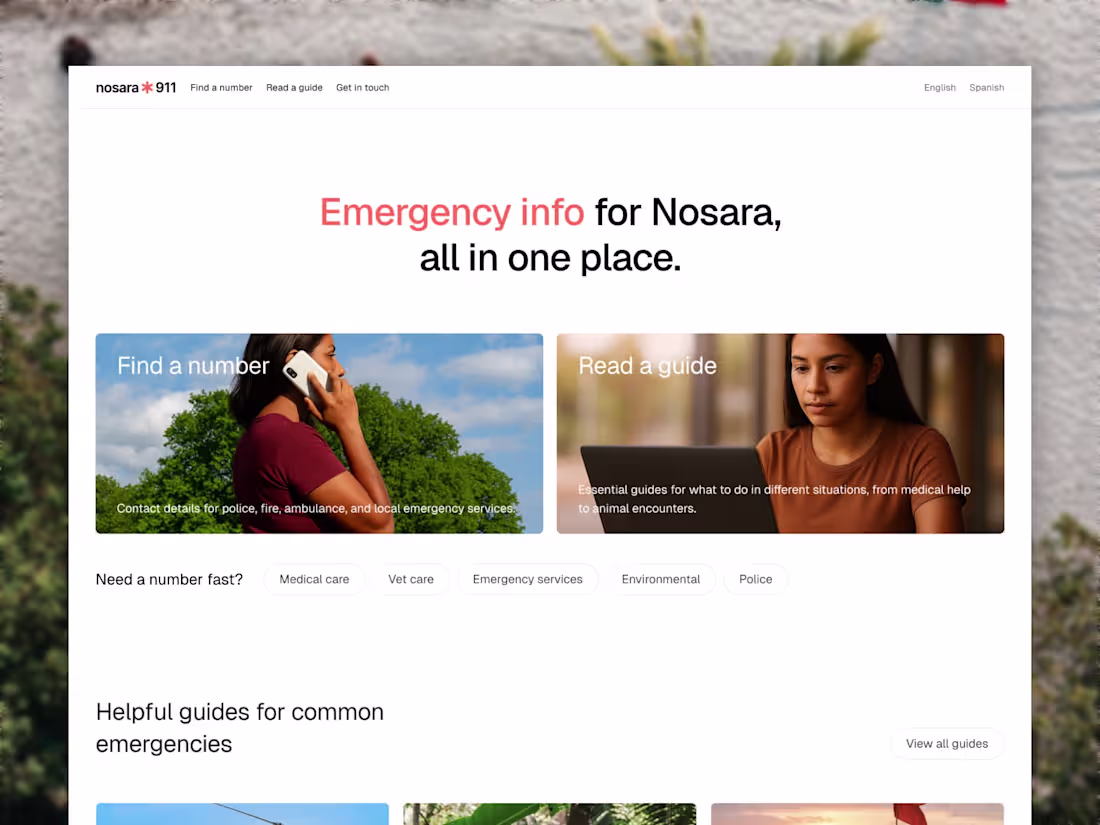 Cover image for Nosara911 — A Mobile-First Emergency Information Directory