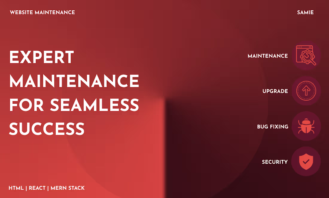 Cover image for Website Bug Fixing And Maintenance