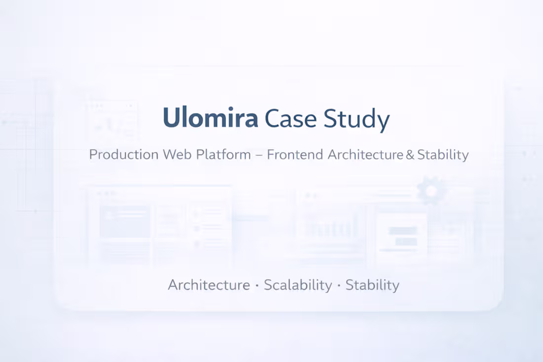 Cover image for Ulomira is a live production