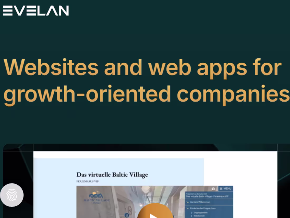 Cover image for Flexible Business-Websites & B2B-Webapps für Wachstum- Evelan