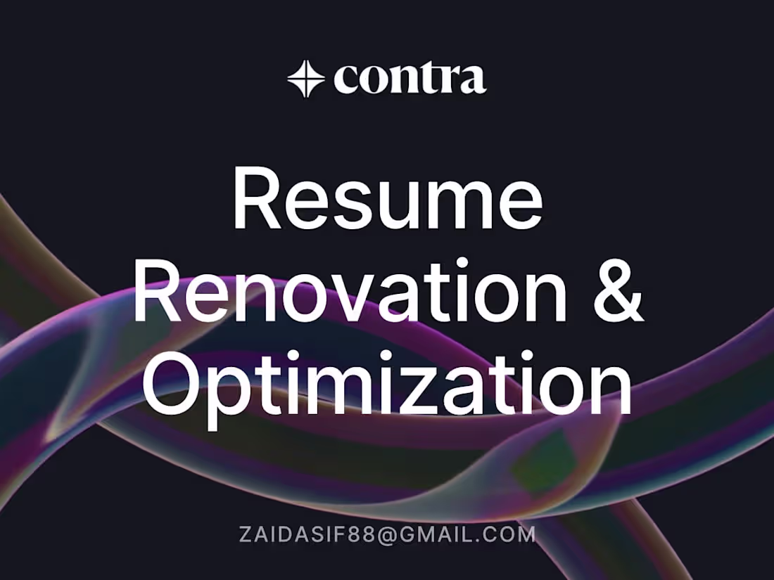 Cover image for Resume Renovation and Optimization