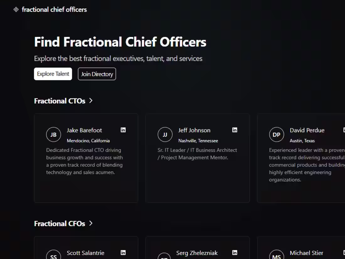 Cover image for Fractional Chief Officers