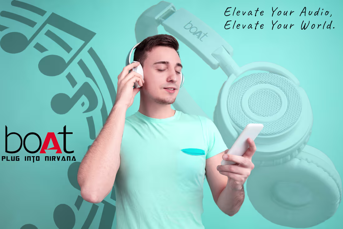 Cover image for Boat Headphones Advertisement Design
A clean