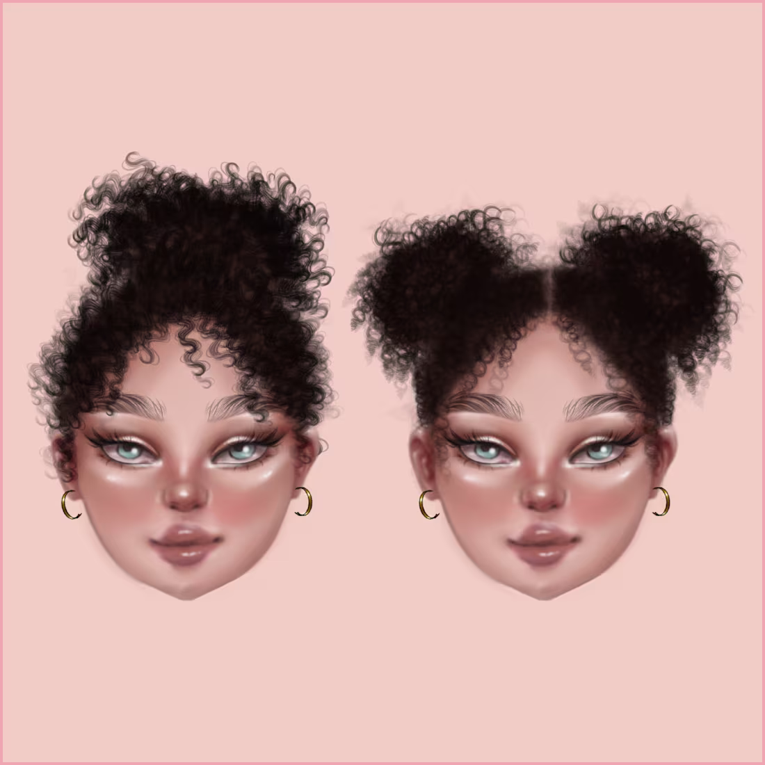 Cover image for Curly Hairstyle Study-Realistic Curly Hair