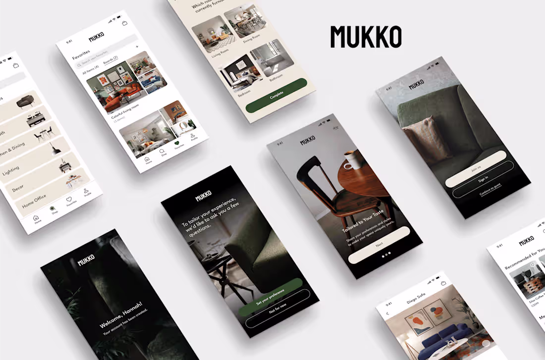 Cover image for Furniture E-Commerce App Design | Mukko 