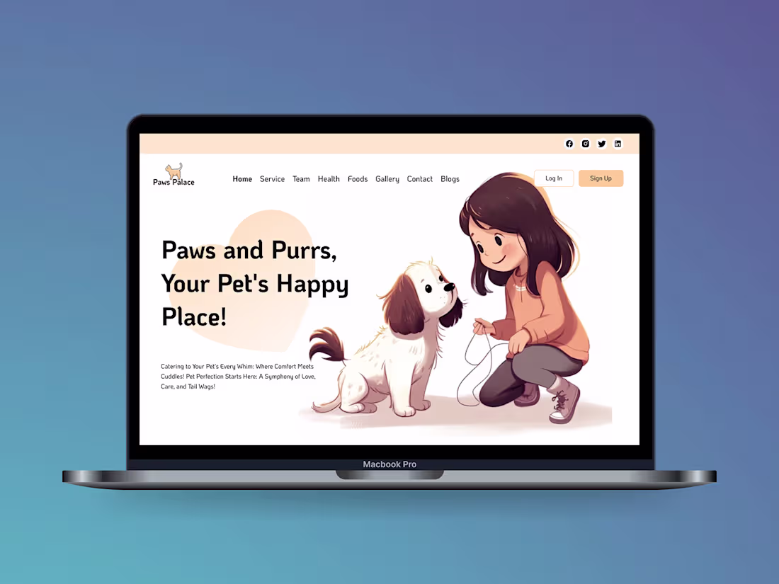 Cover image for Pet Care User Interface Design