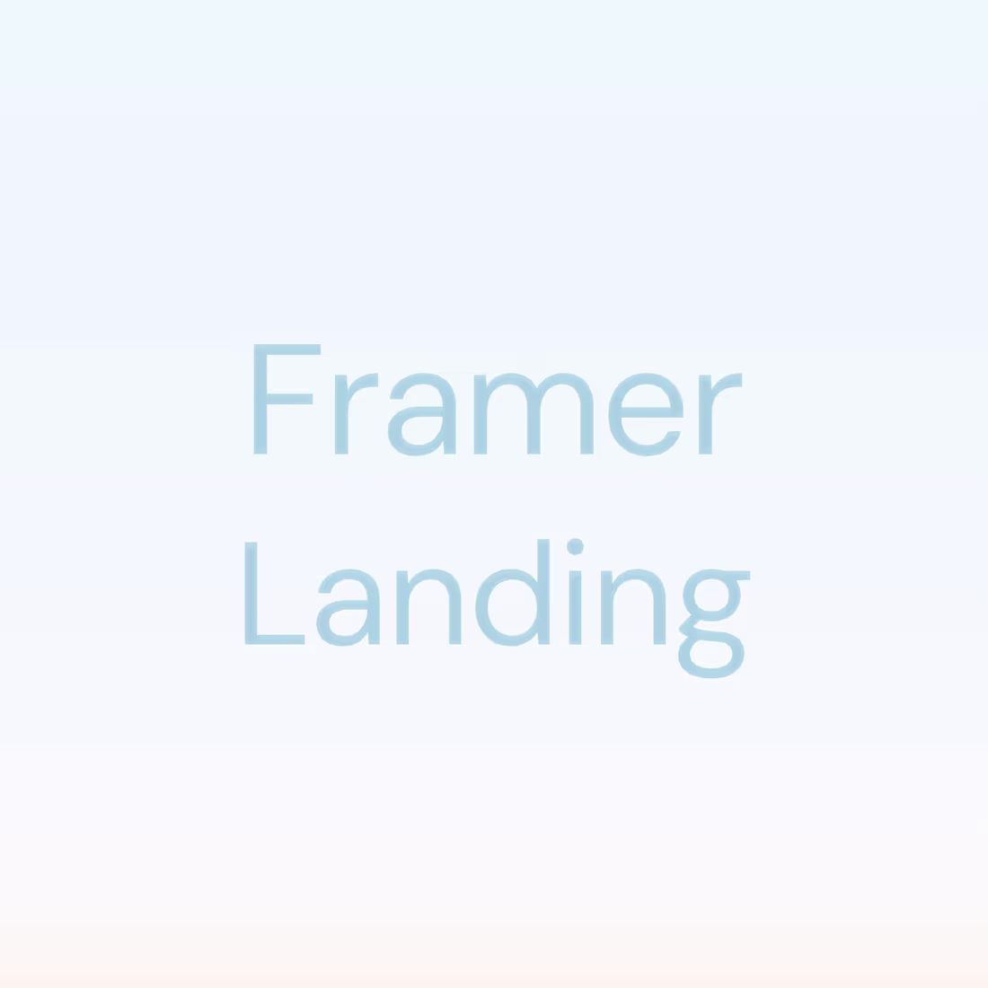 Cover image for Framer Landing Page