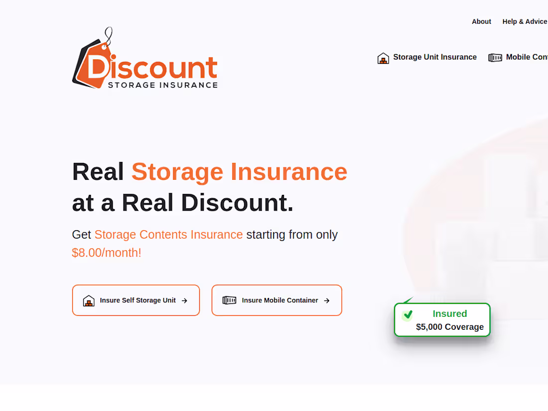 Cover image for Discount Storage Insurance