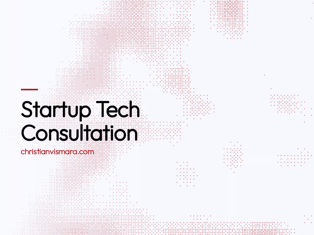 Cover image for Startup Tech Consultation