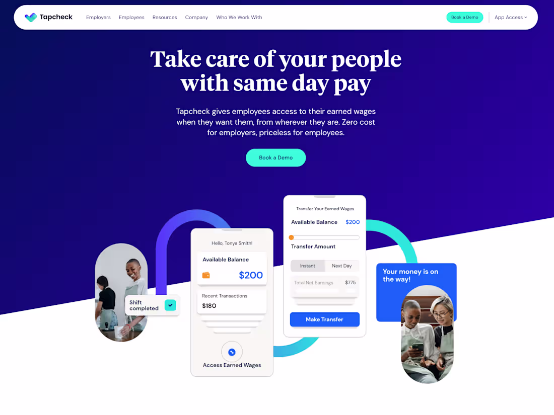 Cover image for Tapcheck®: Earned Wage Access | Same Day Pay Made Simple