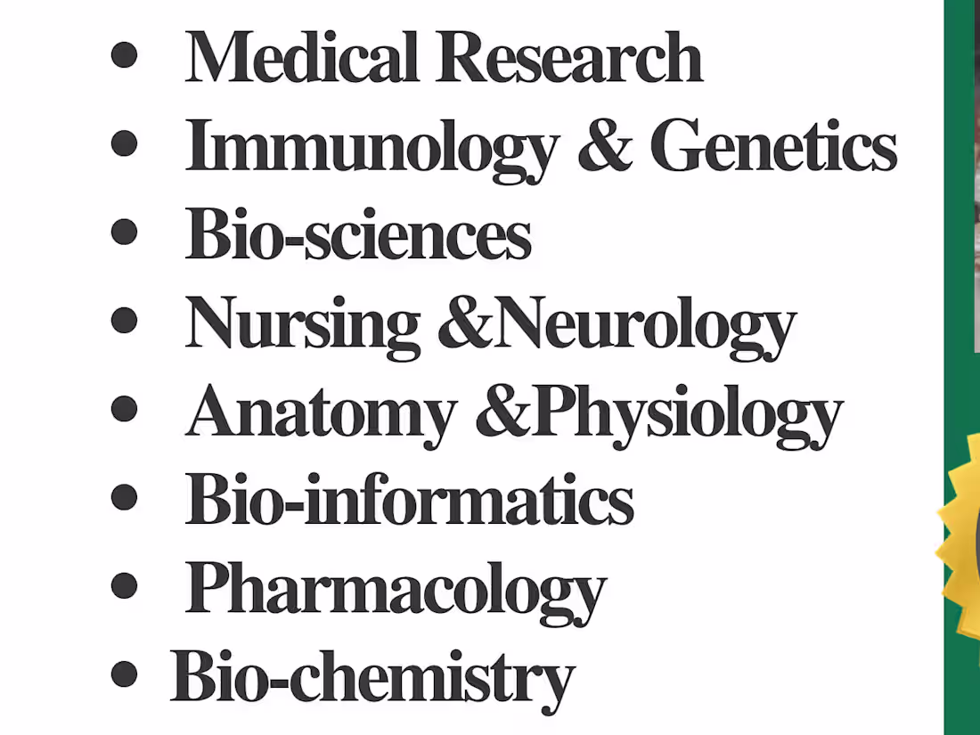 Cover image for Expert Microbiologist and Medical Science Writer