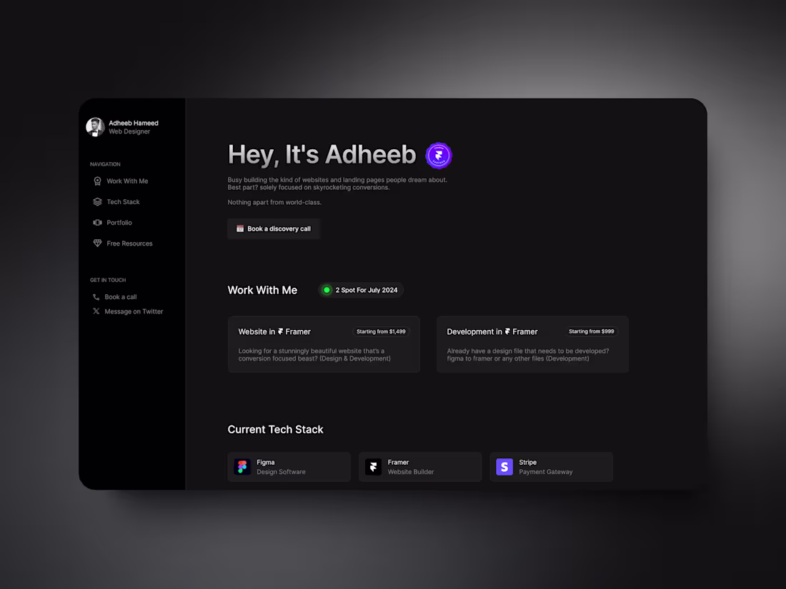 Cover image for Portfolio Page