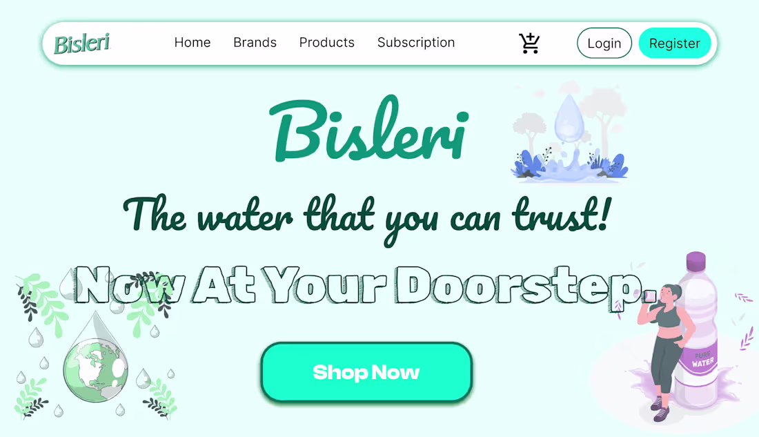 Cover image for Bisleri Landing Page Redesign