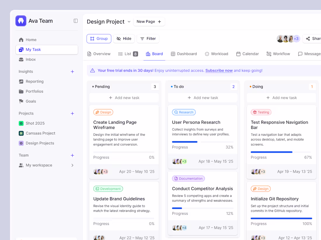 Cover image for Easytask - Collaborative Task Management Dashboard | Dashboard