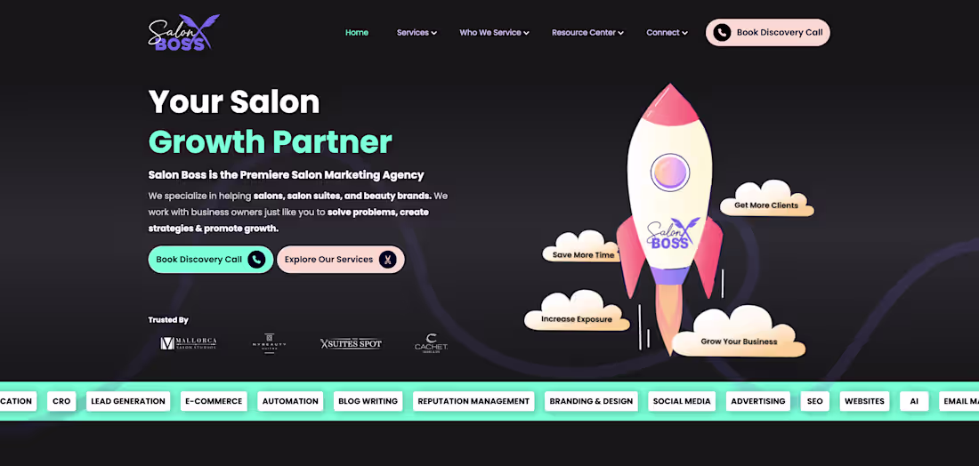 Cover image for Salon Boss Marketing - WebFlow