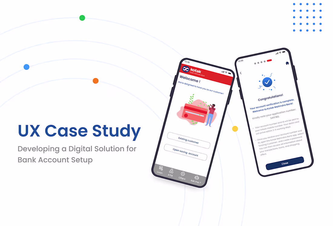 Cover image for Case Study- Bank Account Setup :: Behance