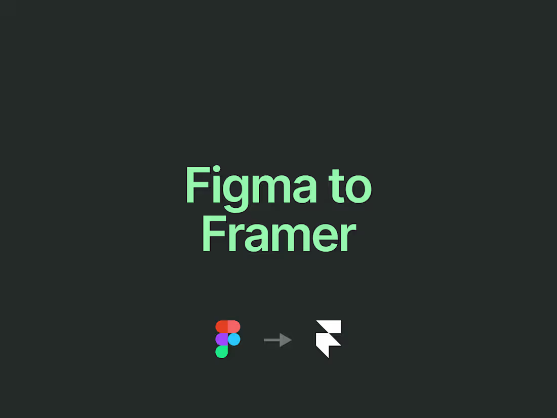 Cover image for Figma to Framer