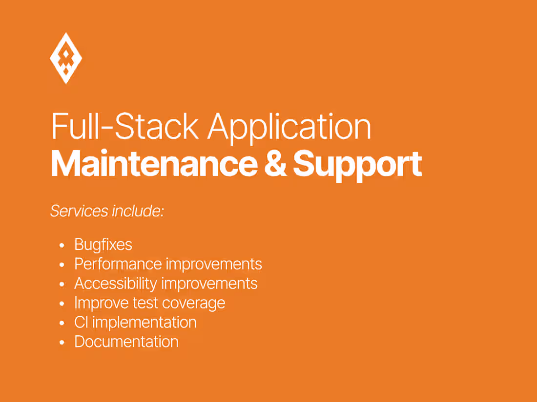 Cover image for Full-Stack Application Maintenance