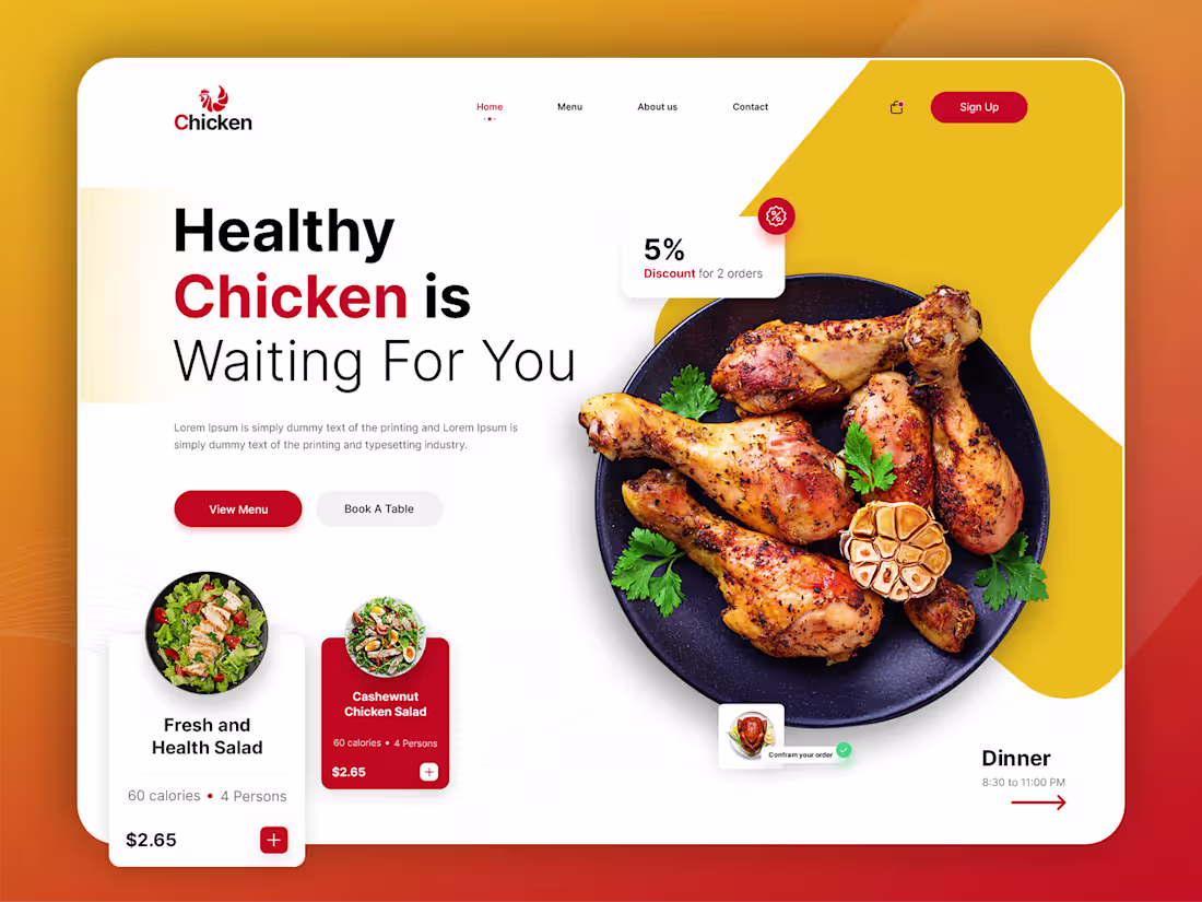 Cover image for Chicken Delivery Banner Design