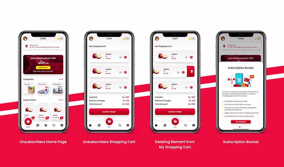 Cover image for Airlift Wireframes - Case Study