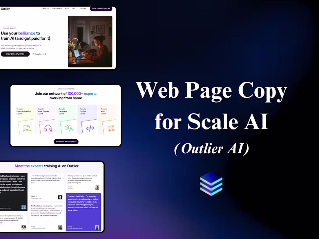 Cover image for Perfomance-Driven Web Copy for Scale AI