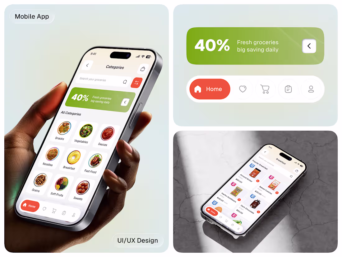 Cover image for Smart Grocery Mobile App Design